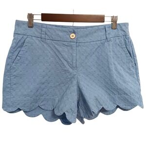 Crown & Ivy Shelby Shorts Size 6 Baby Bluen Preppy Summer Cotton Stretch